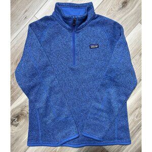 Patagonia Blue Better Sweater Quarter Zip Up Fleece Pullover - Youth XL (14)